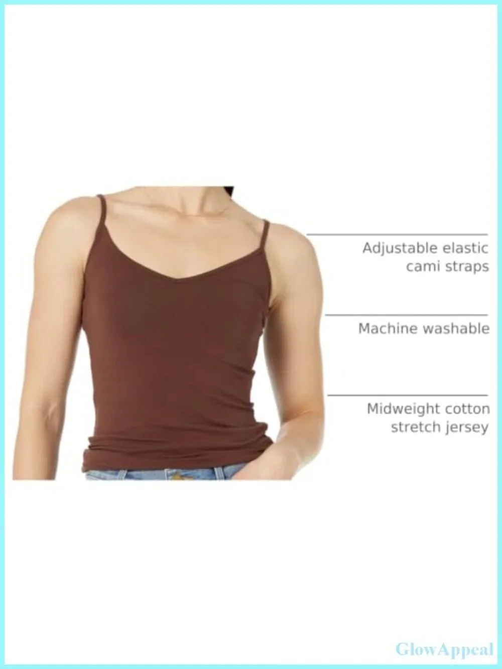 4 Pack Women's V-Neck Cami Slim Fit Cotton Stretch Sleeveless Tank